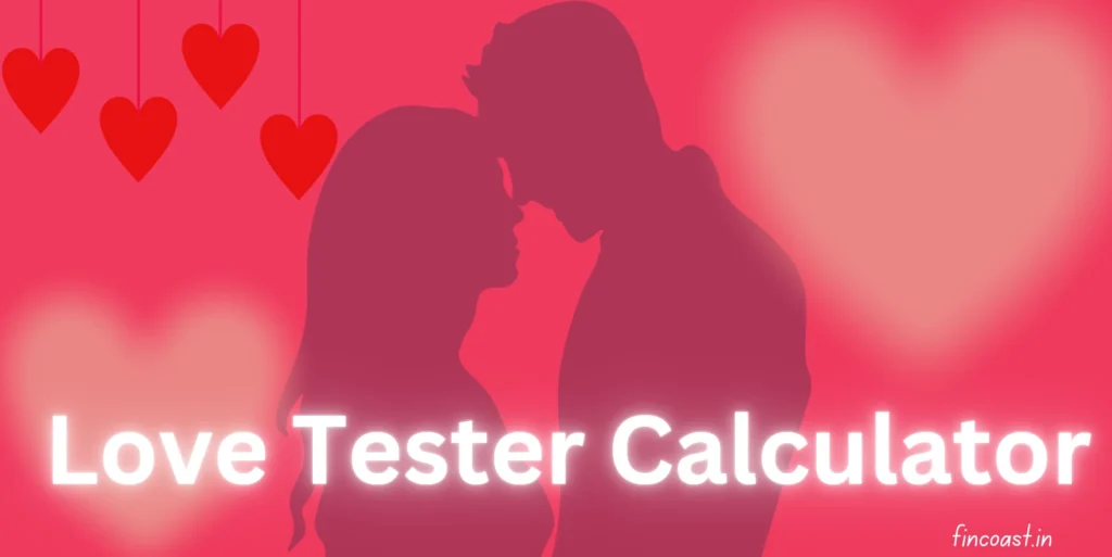 shadow of cute couple with love background - Love Tester Calculator by fincoast